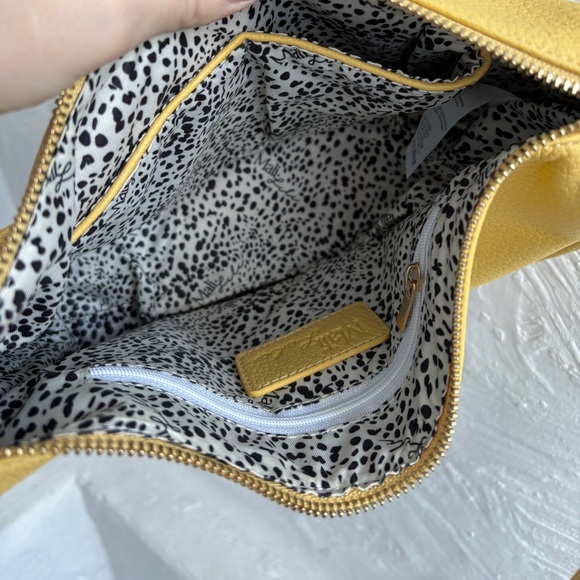 New Anthropologie Mali + lili convertible sling bag yellow faux leather - Picture 7 of 8